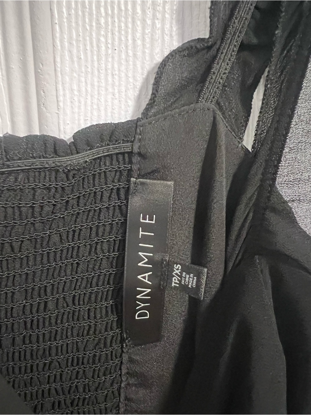 Dynamite Black Ruffle-Strap Mini Dress - Picture 4 of 4